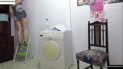 Working at home with miniskirt, you know what happens.JAV247