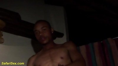 ugly furry african mom first 3 way