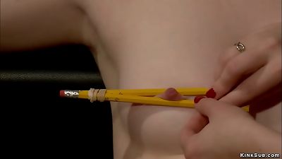 instructor canes bum to roped college girl