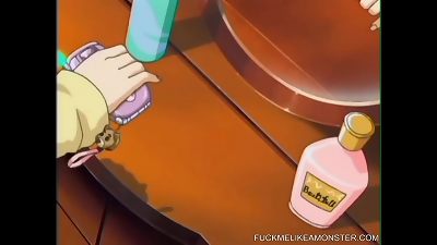 moist pussied hentai teenager getting poked stiff