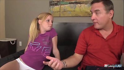 Teen blonde gets gangbanged