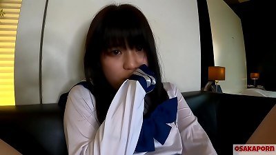 18 years old teen asian with puny boobs blasts and gets climax with finger drill and lovemaking toy. fledgling asian with college costume costume play gives suck off deeply. Mao seven OSAKAPORN