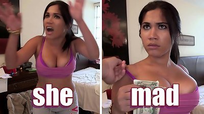 BANGBROS - Cuban Maid With gigantic booty And huge Attitude Assuaged By Money