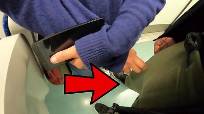 Unknown female rub my manmeat in Subway