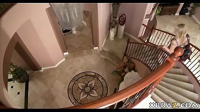 crazy stepmom dives on a meaty cock together with his teenager gf