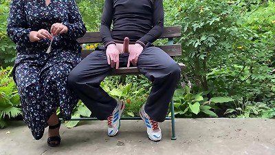 cougar stepmom milked her stepson outdoors in a condom